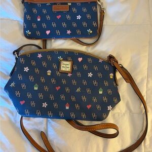 Dooney & Bourke Navy Crossbody Bag with Pattern